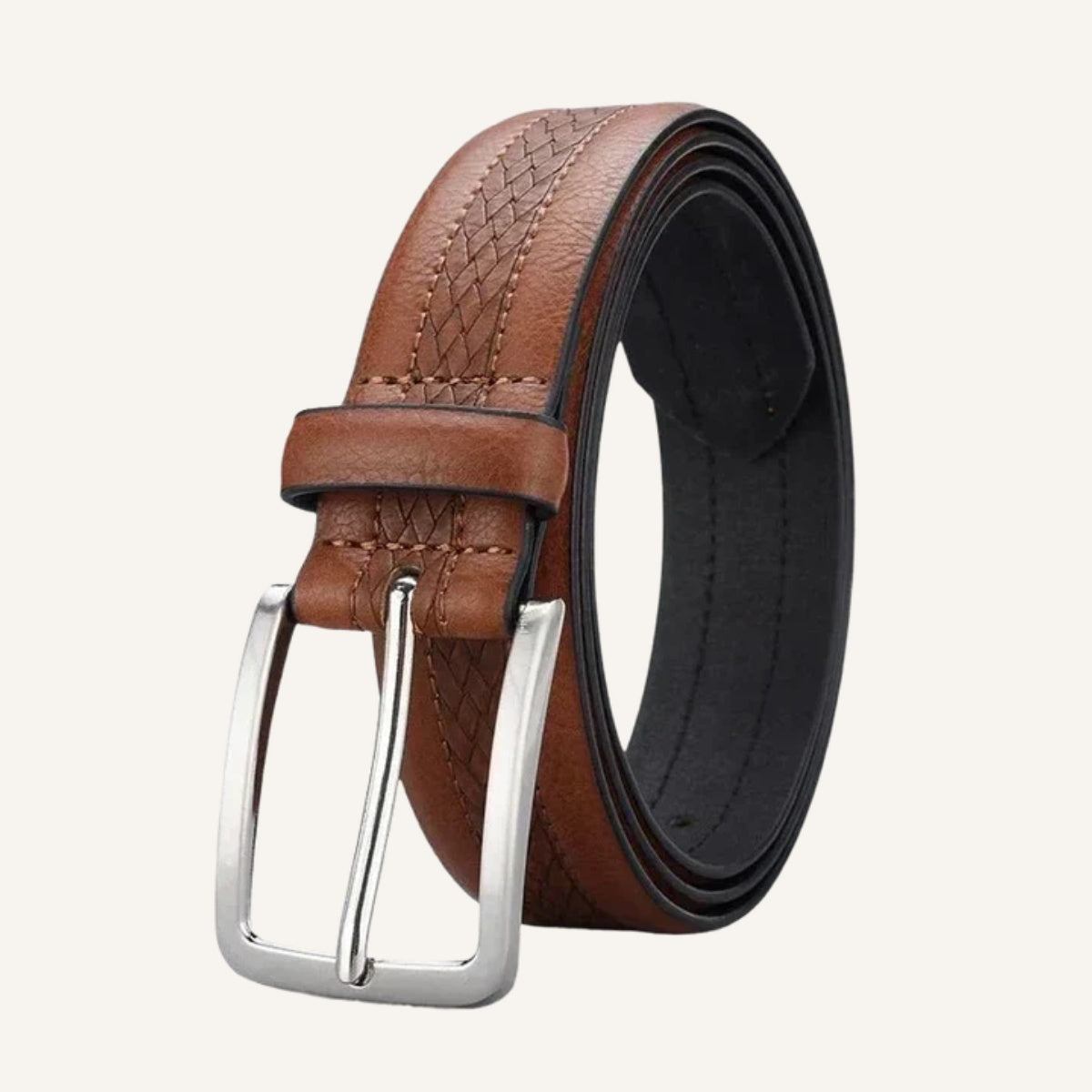 Cinto de Couro Masculino Civano West marrom