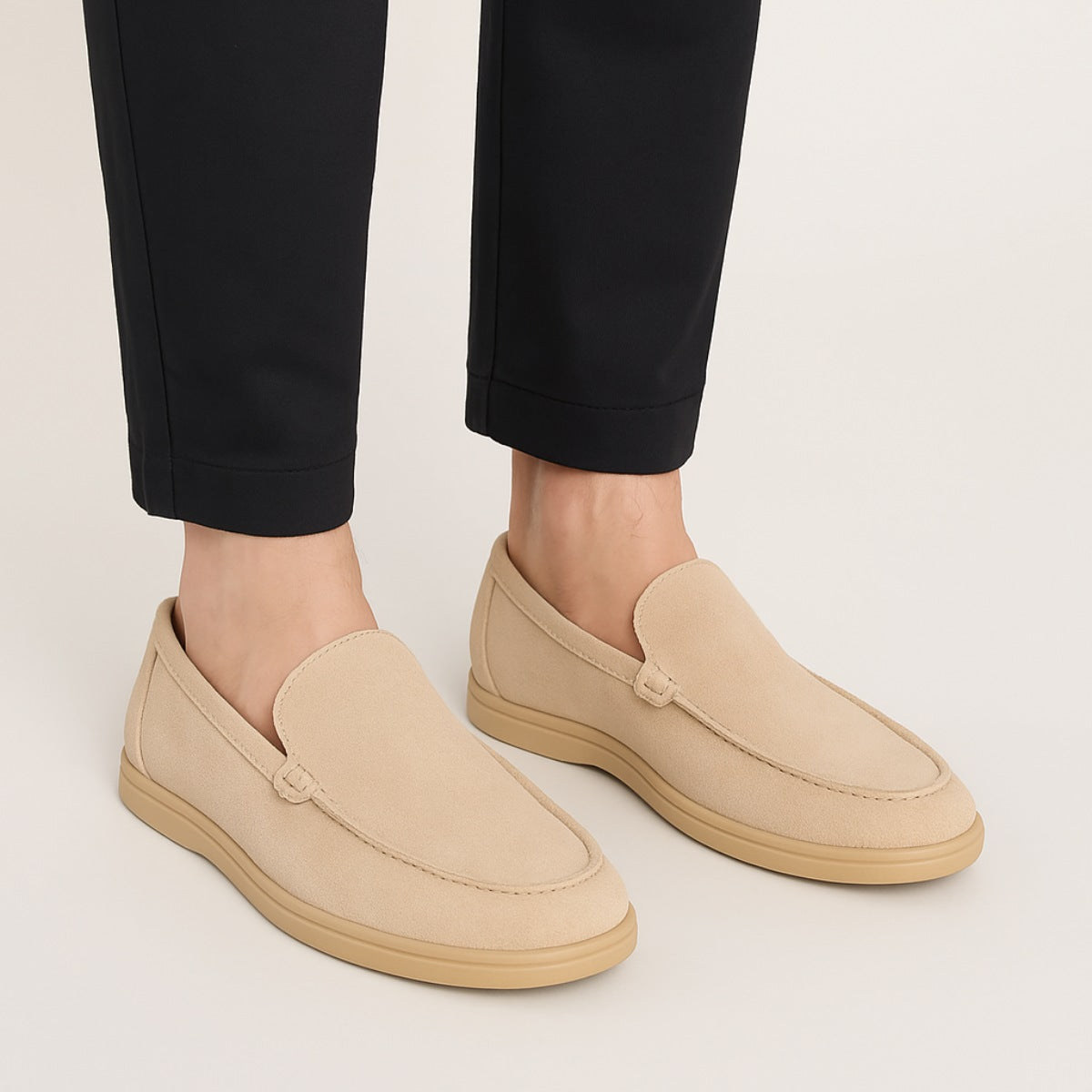 Mens Suede Loafer – Ardeni Beige