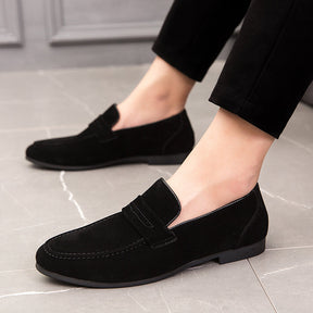 Mocassim Loafer Masculino de Camurca Piazzi Preto