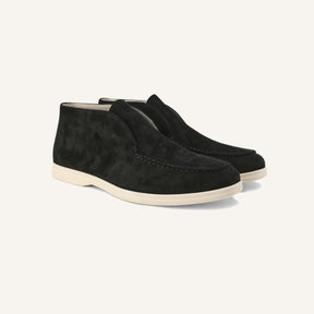 Mocassim Masculino de Camurca Cano Alto Tuccili Preto