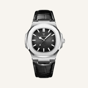 Relogio de Couro Preto Luxe Civano 