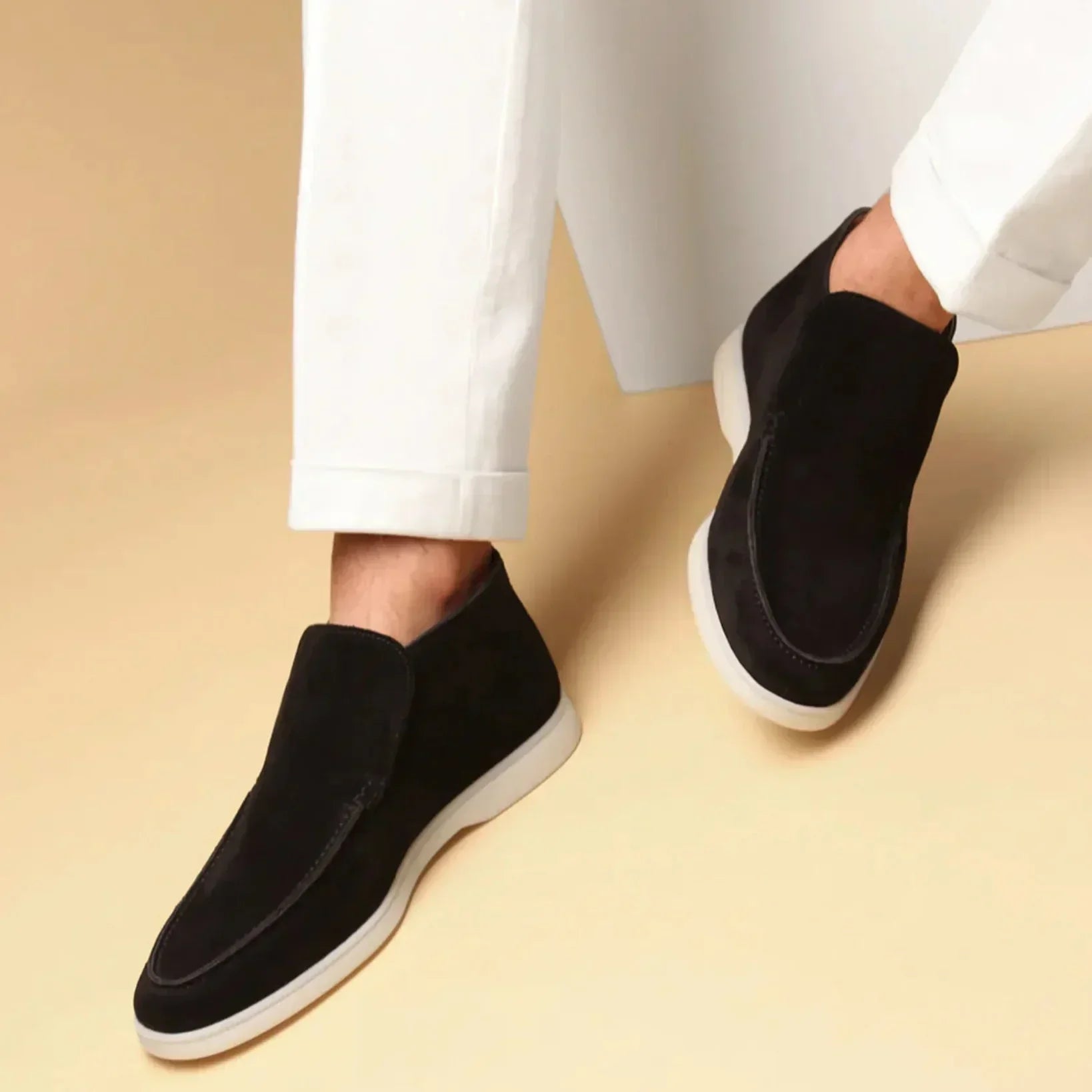 Men’s Suede High-Top Loafer – Tuccili